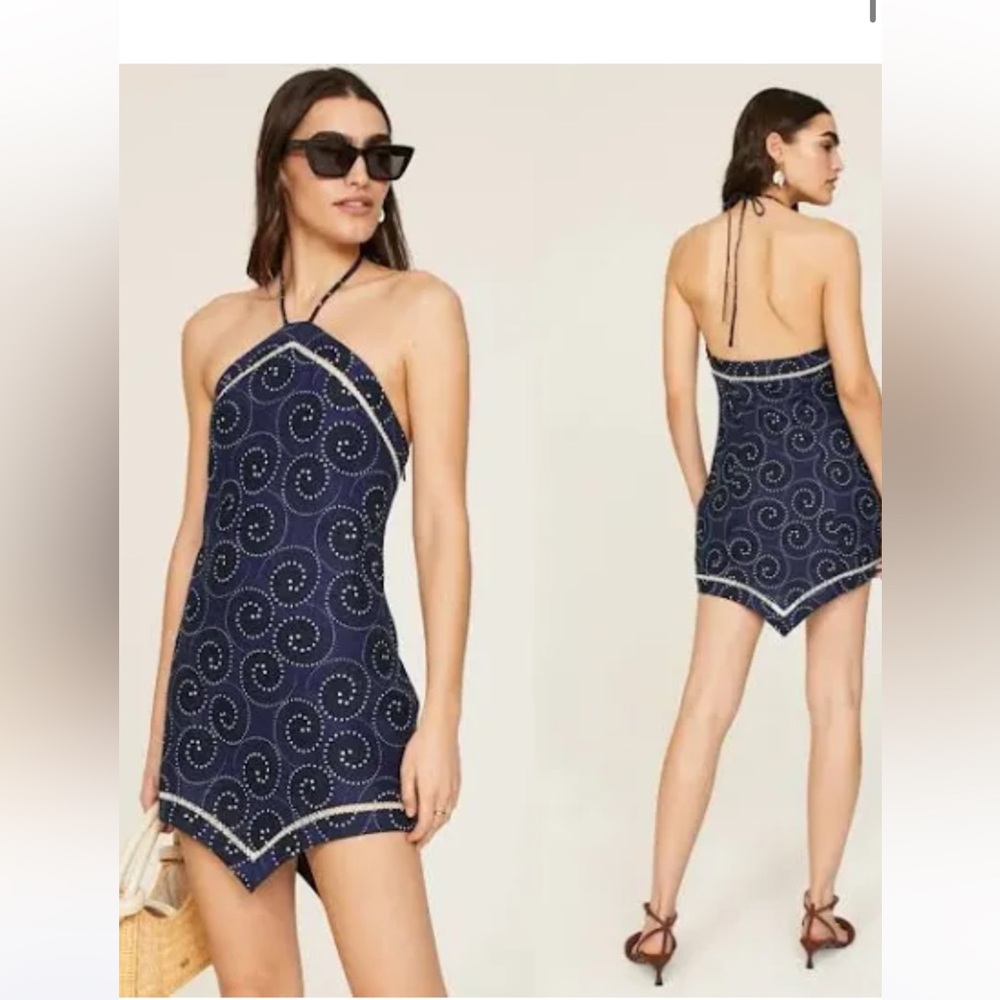 Staud Megan Swirl Halter dress